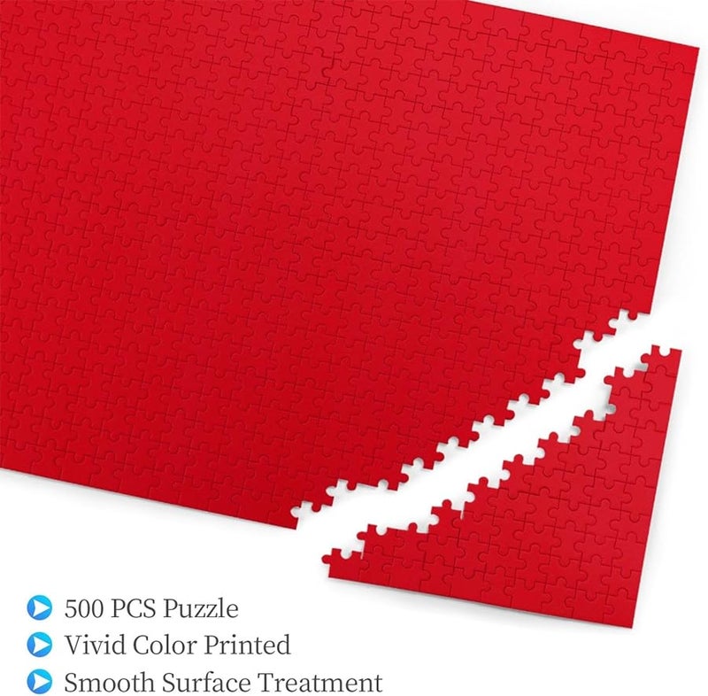 Phayah 500 Piece Jigsaw Puzzle For Adults Red Solid Color Home Decor Birthday Party - Image 2